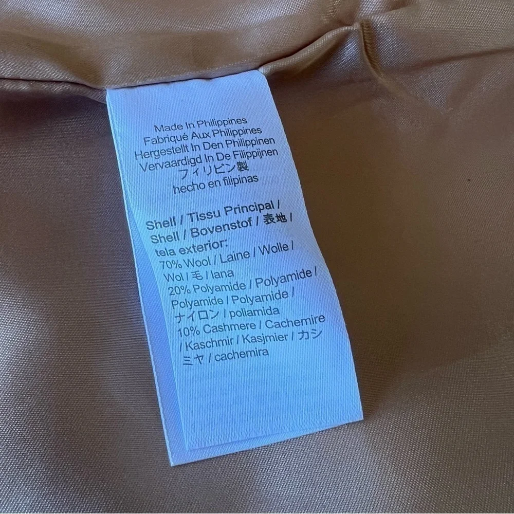 J.Crew Double-Breasted Topcoat in Italian Wool-Cashmere in Ivory Size 12